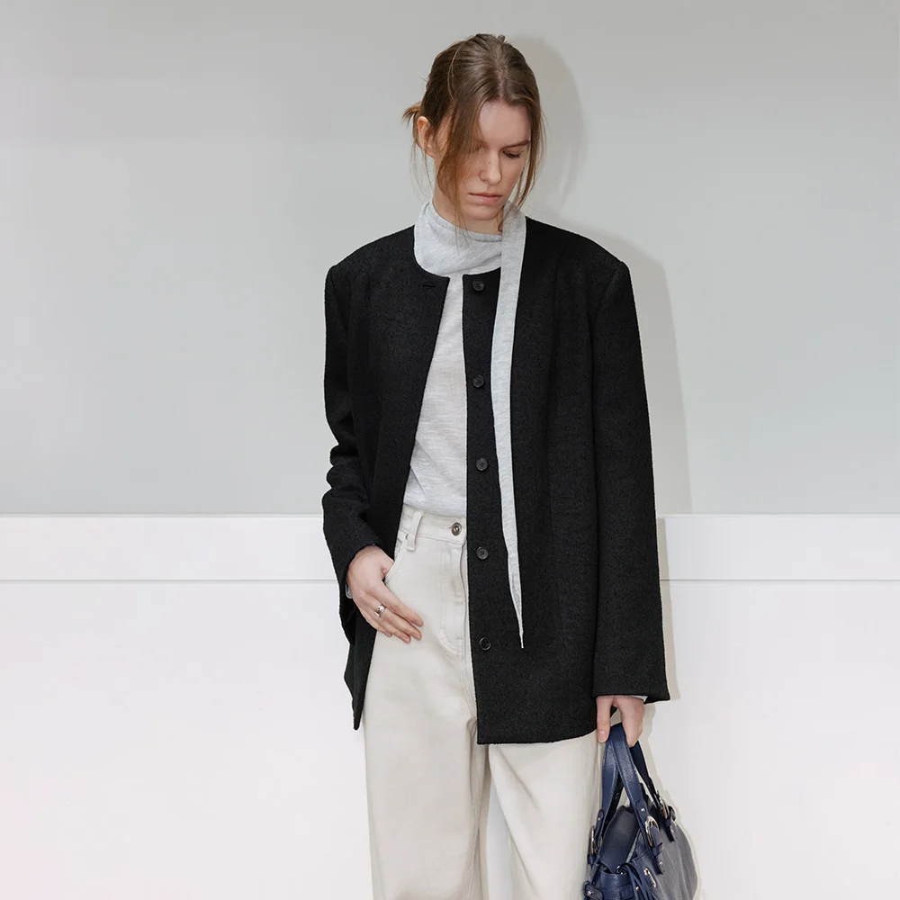 Minimal Boucle Texture Jacket SW6SJ624-10