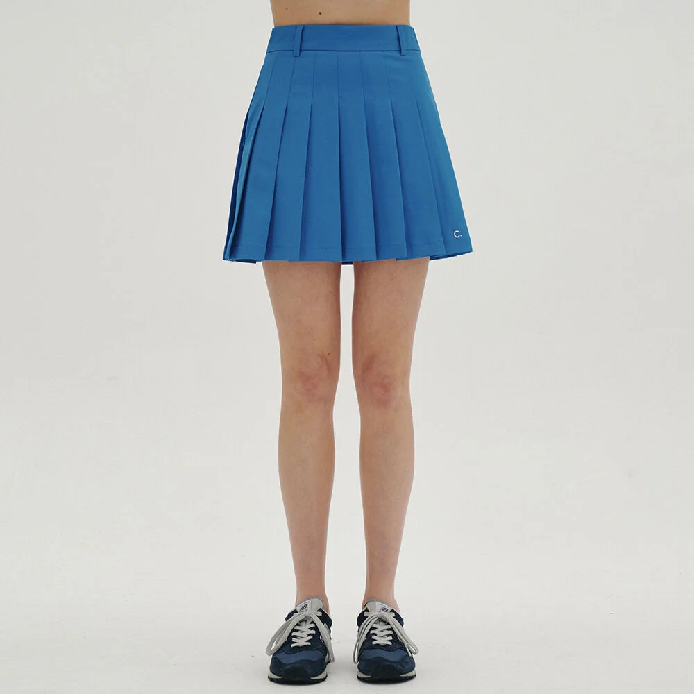 Basic Pleated Skirt (Blue)