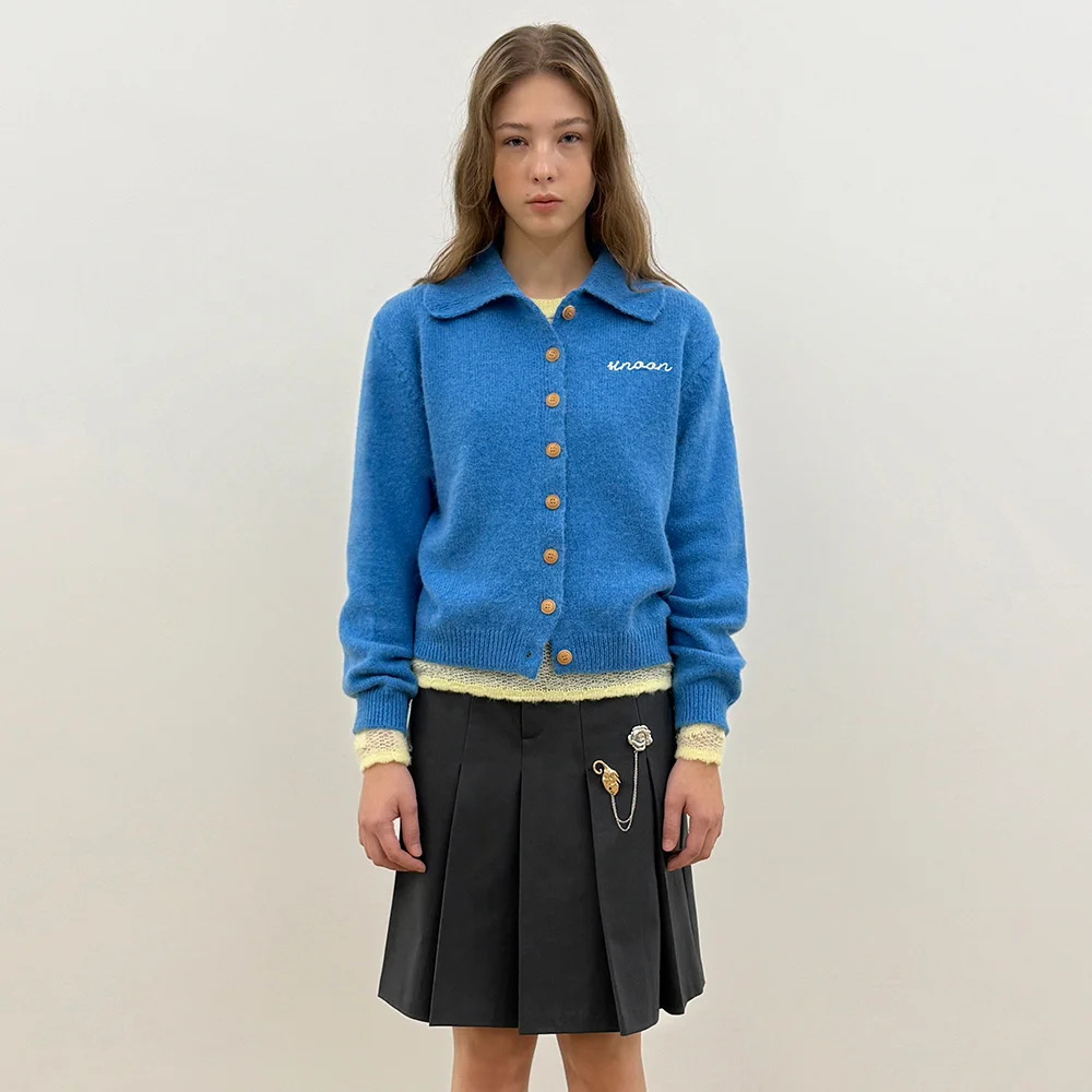 Sinoon Button Knit Cardigan (Blue)