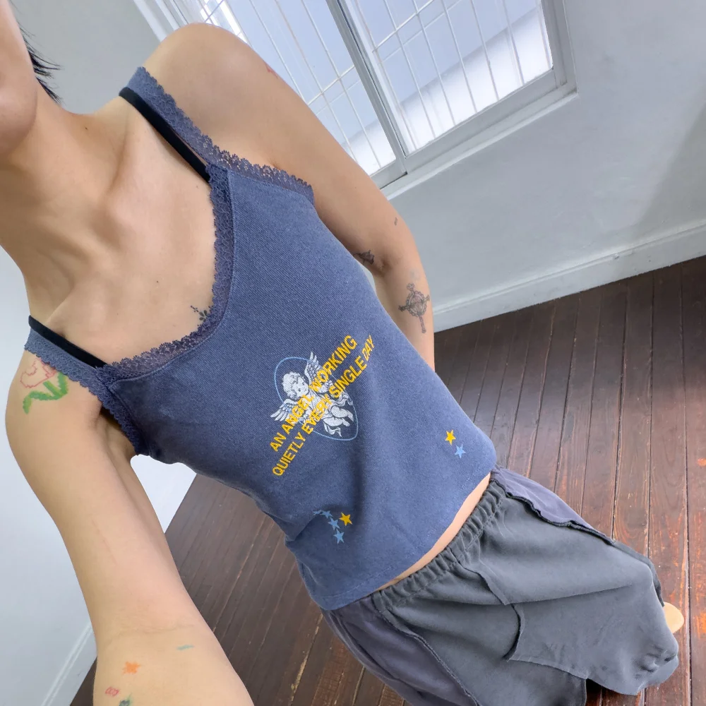 Angel Working Sleeveless-Blue