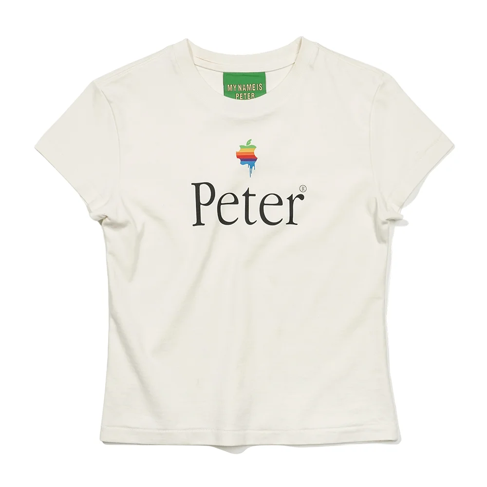 (W) PAPPLE T-SHIRTS - WHITE