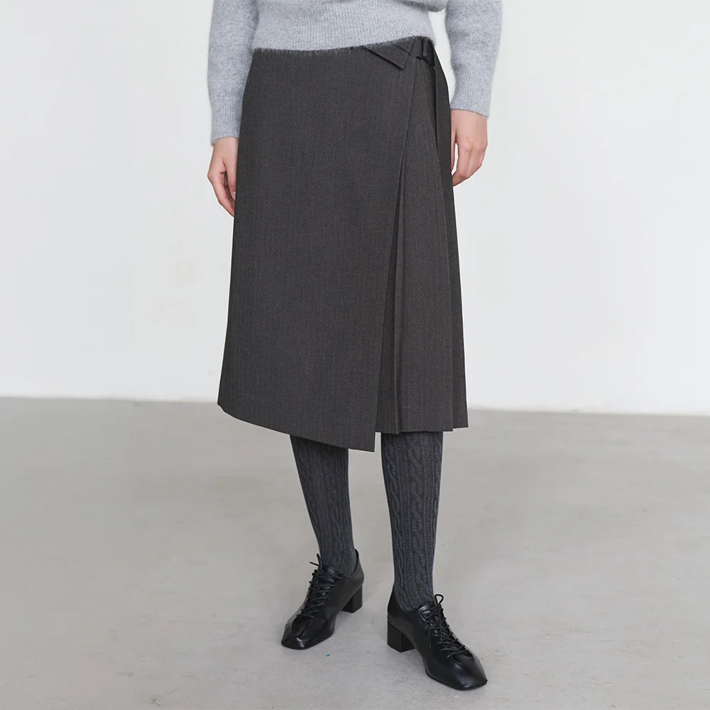 Asymmetric Midi Wrap Skirt SW4WS960-94