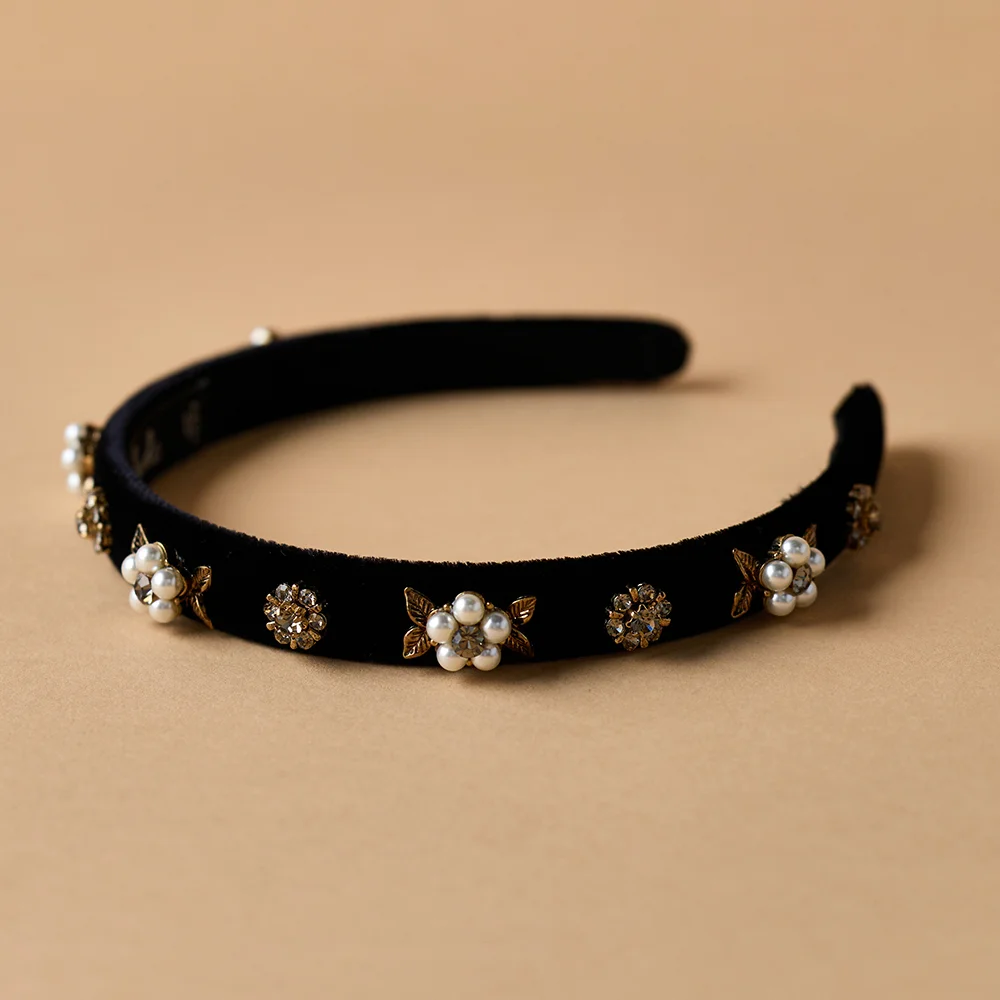 Flower Crystal Pearl Hairband