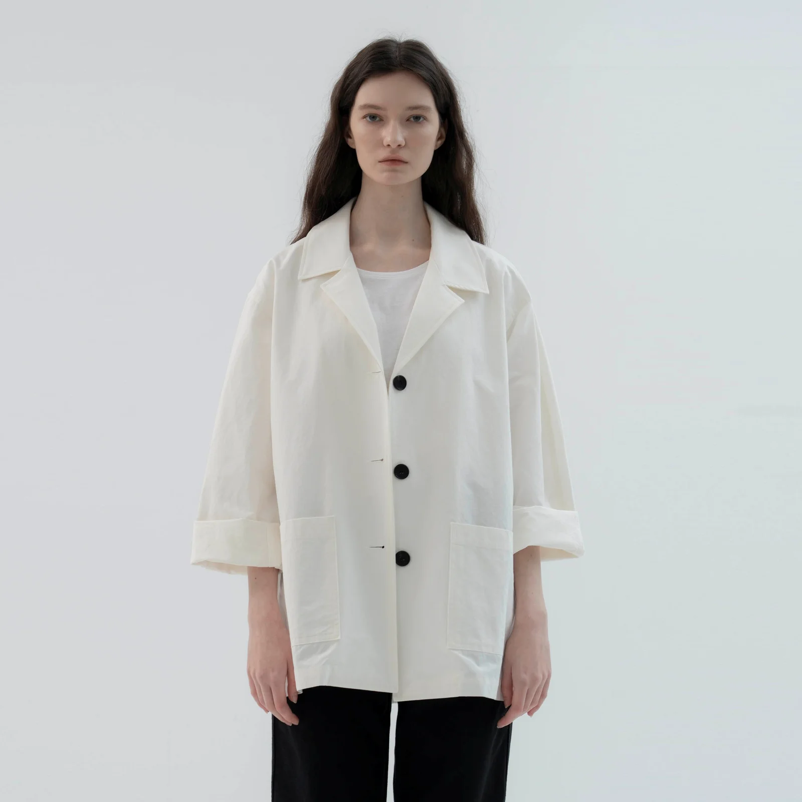 Cotton Linen Jacket(White)