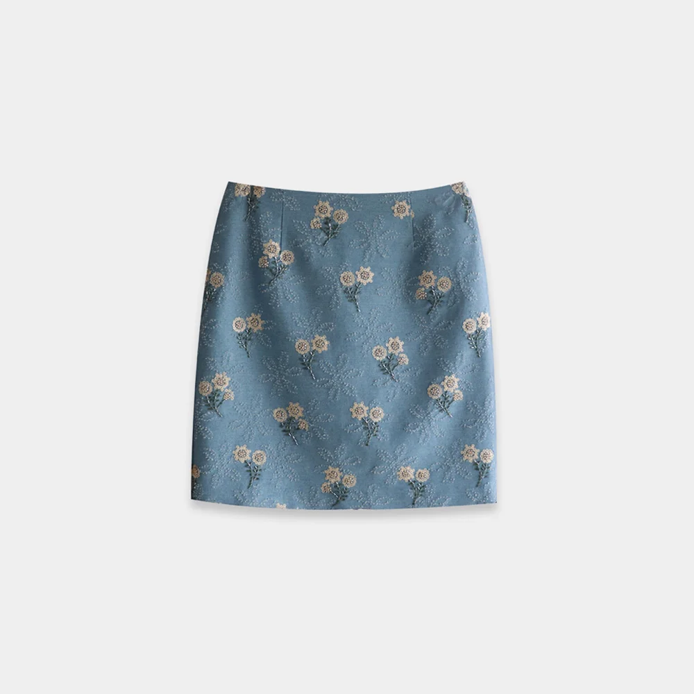 Veniz 串珠 牛仔 半身裙_Beniz Skirt