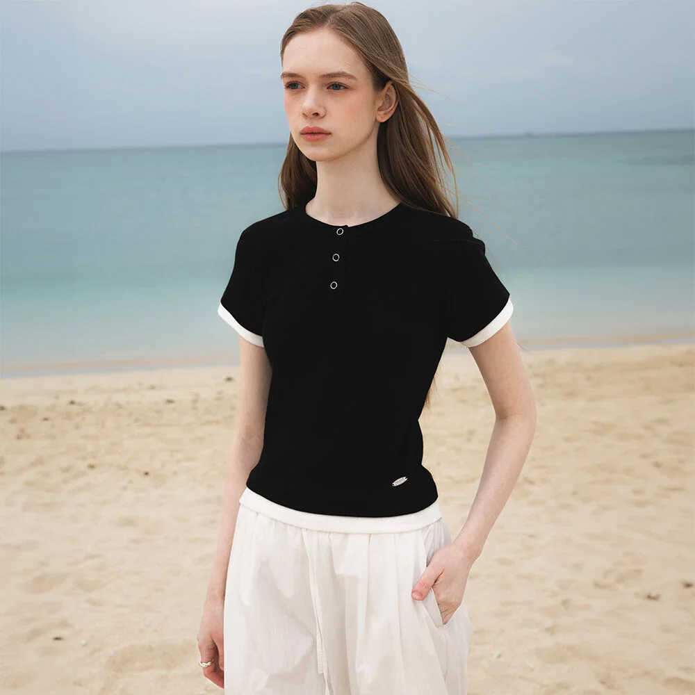 Layered Eyelet T-Shirt
