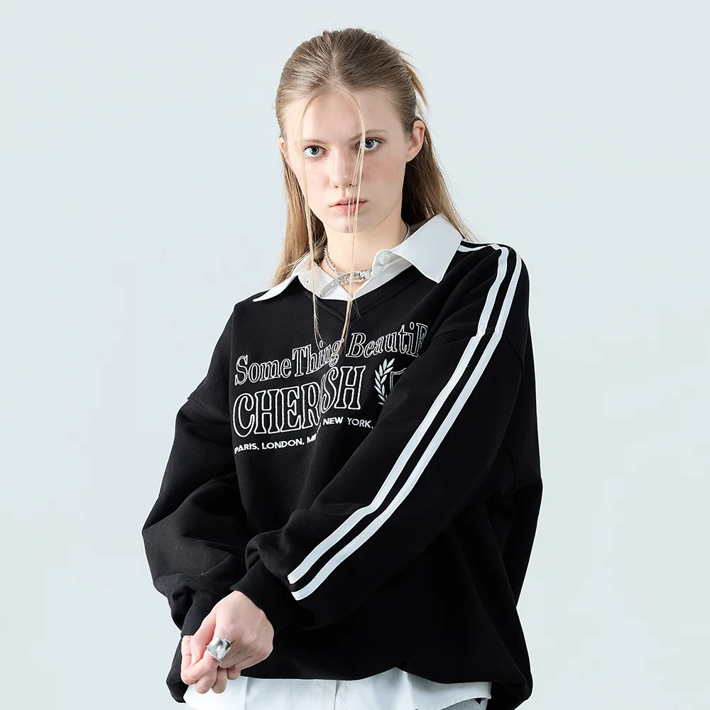 L8 TRACK SWEATSHIRT(BLACK)