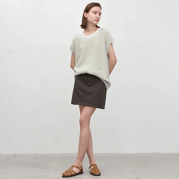 ESSENTIAL VALIO COTTON MINI SKIRT(SK-4934)