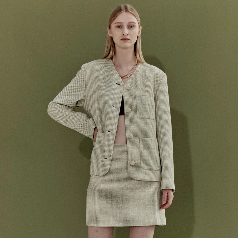 TWEED MINI SKIRT - IVORY