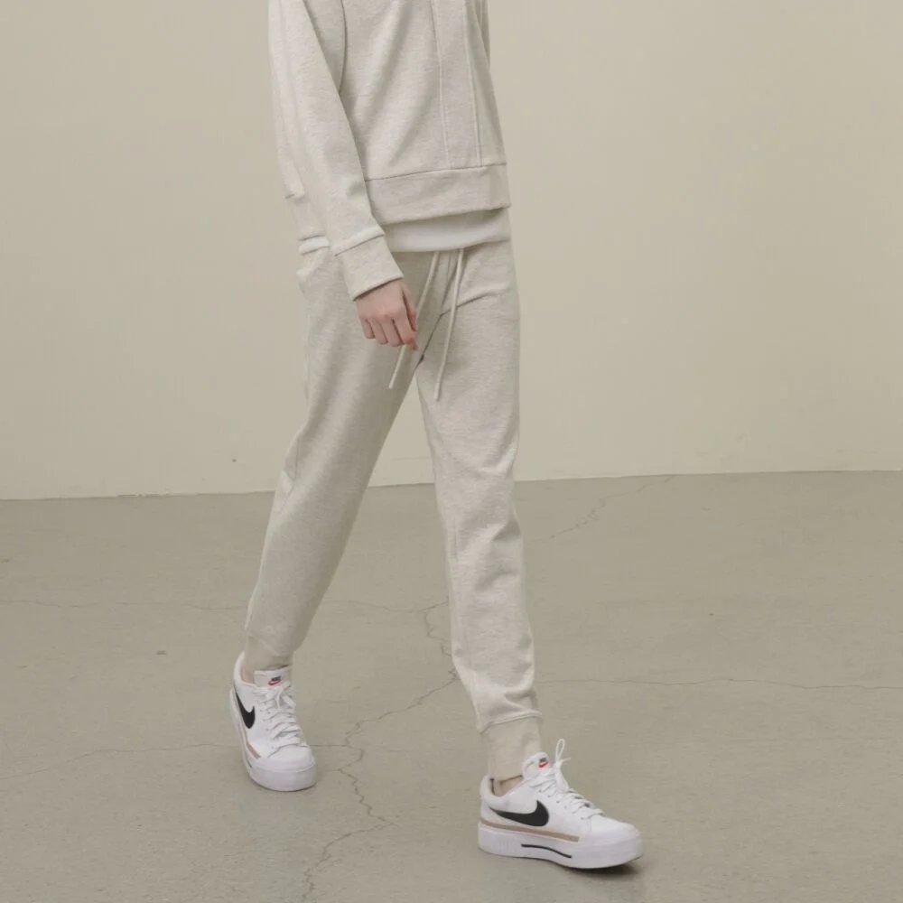 Terry Bending Zogger Pants _Ivory