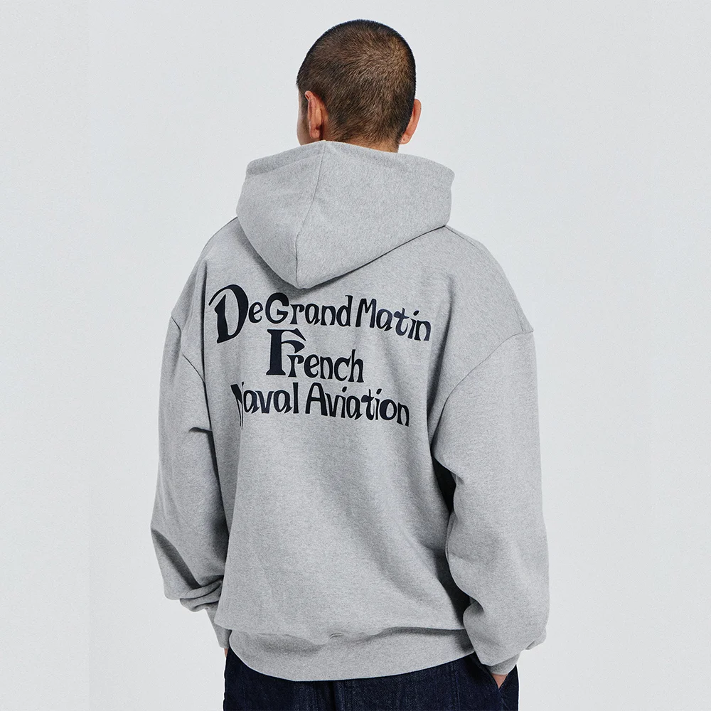 V.HEAVY HOOD SWEAT DE_MELANGE GRAY