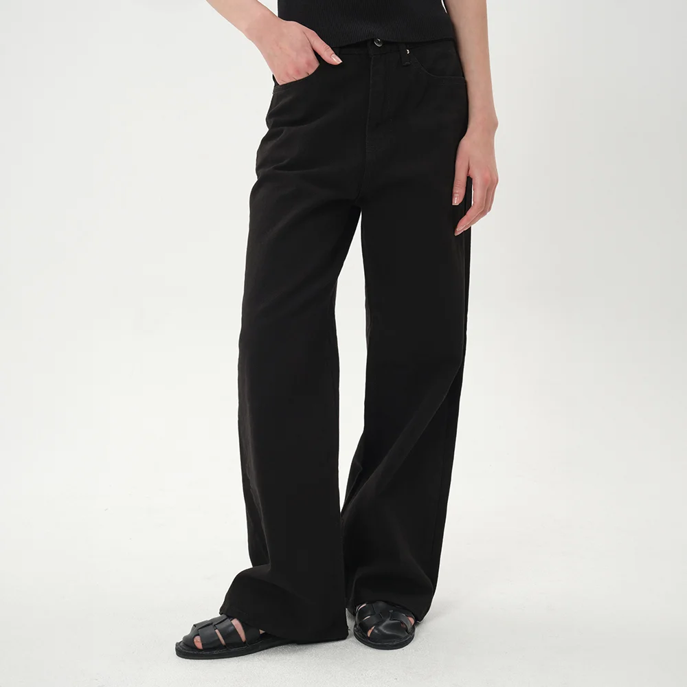 low waist classic jeans_black