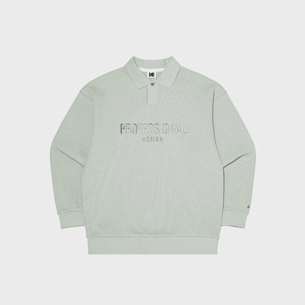 專業 華夫格 衣領 衛衣 GREY