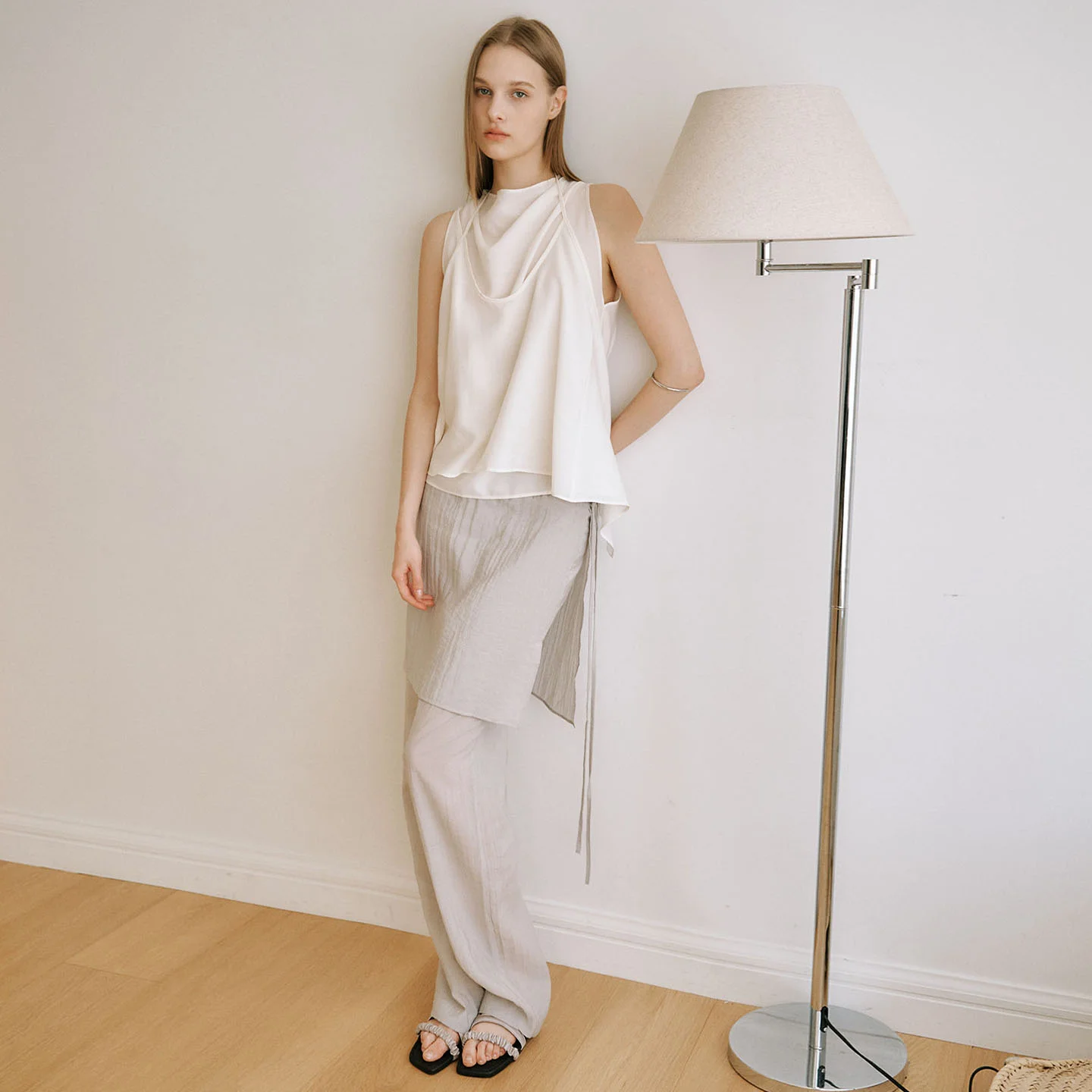 SHEER SKIRT PANTS