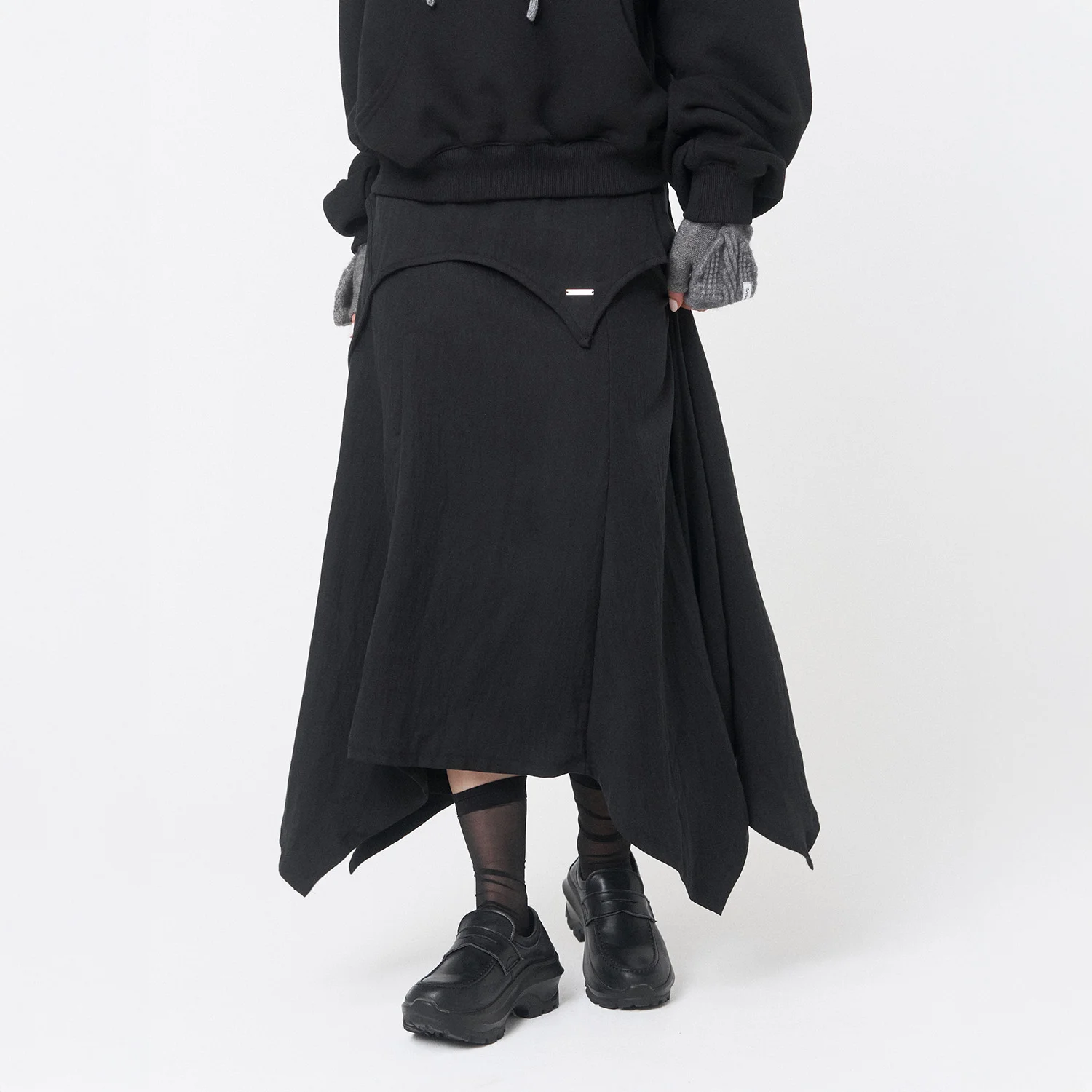 Flutter folding Skirt BLACK