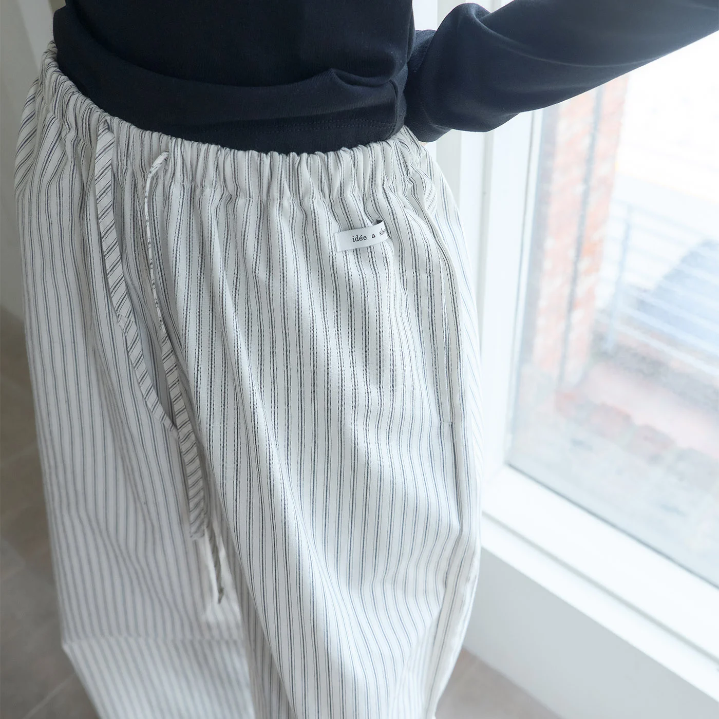 Pajama Long Pants / Ivory Stripe 睡褲