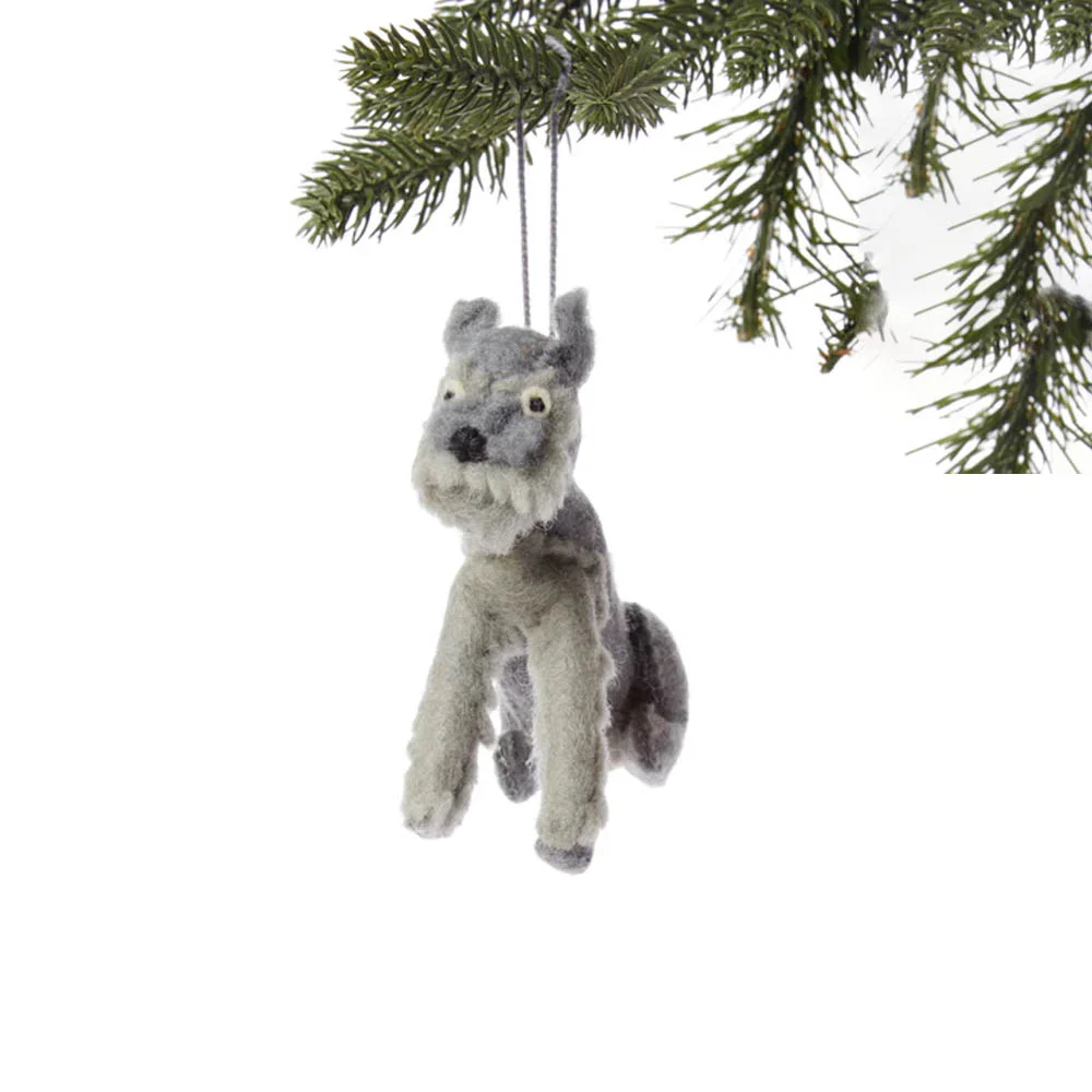 Schnauzer 聖誕節 Tree Ornament 鑰匙扣