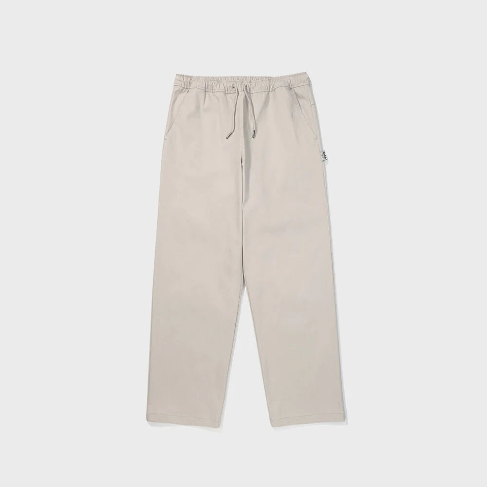 純棉 Semi Over 錐形 輕鬆 褲子 LIGHT GREY