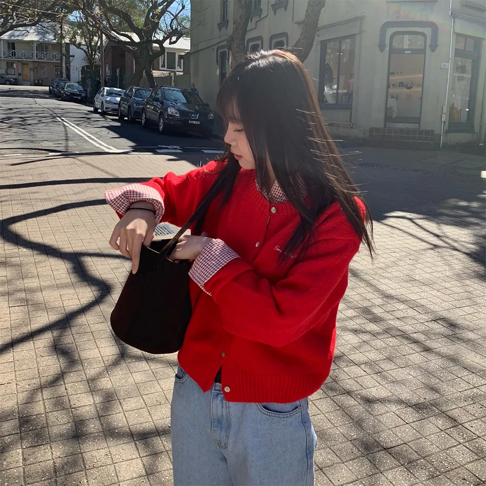 Manon Alpaca Cardigan - Red