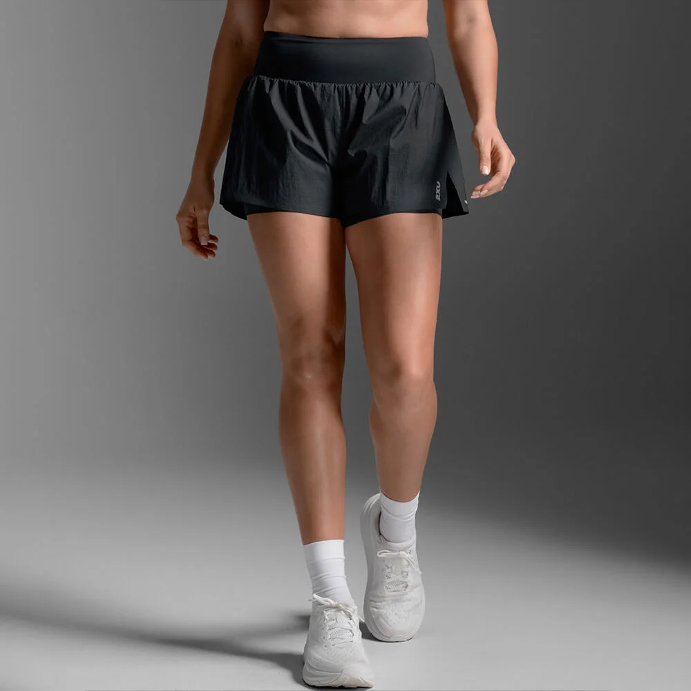 (女裝) Aero 高 腰線 2in1 3英吋 短褲_WR7352BBLK-SRF
