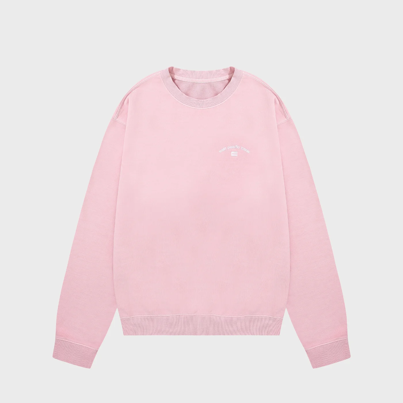 EMBROIDERED PIGMENT CREWNECK (PEACH)