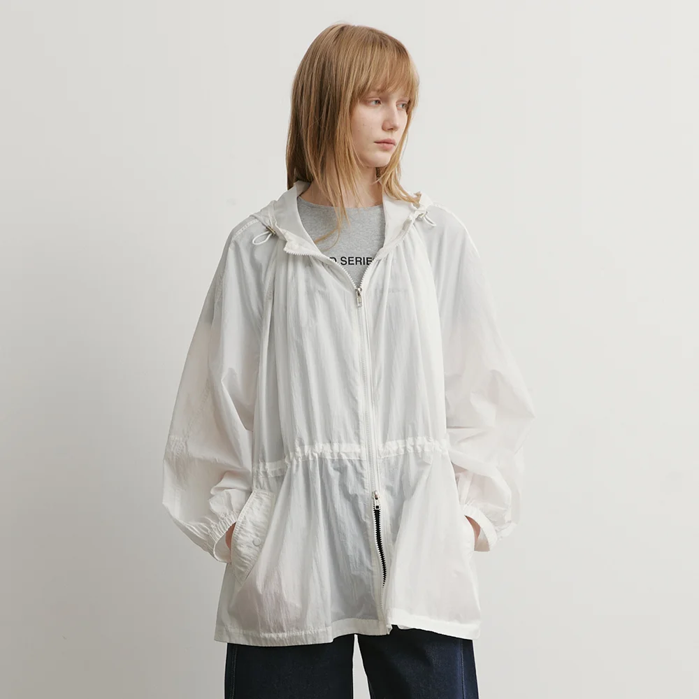 淺 透視 防風 夾克_WHITE