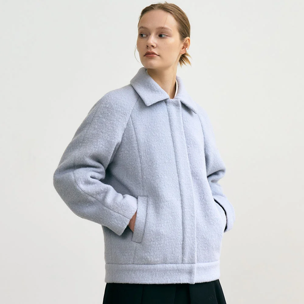 6W Soft wool blouson jumper (Light Grey)