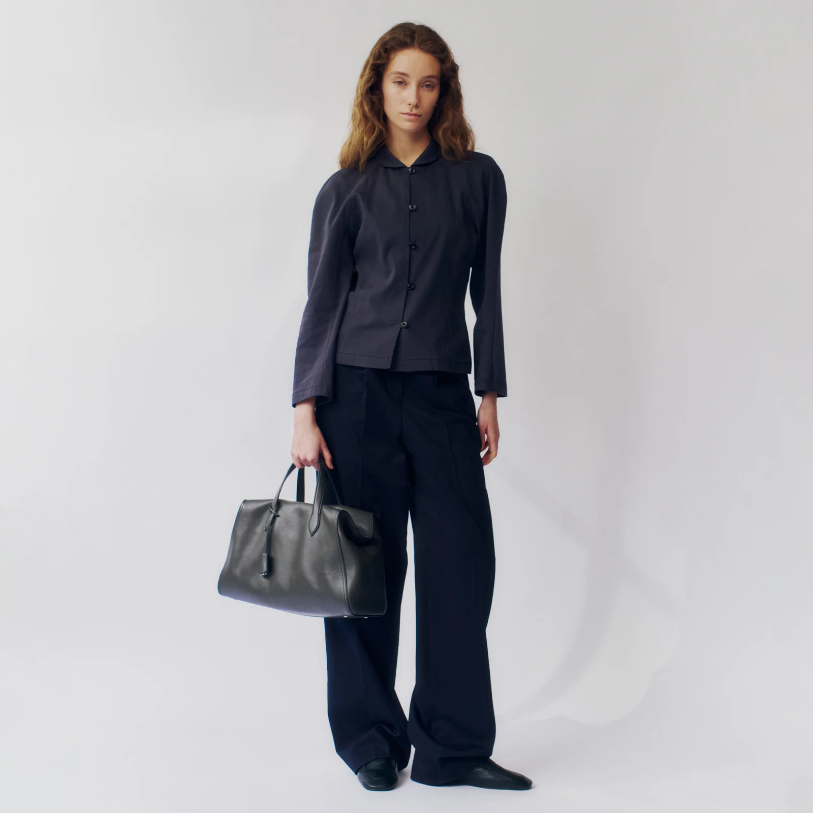 Highwaist Chino Pants Dark Navy