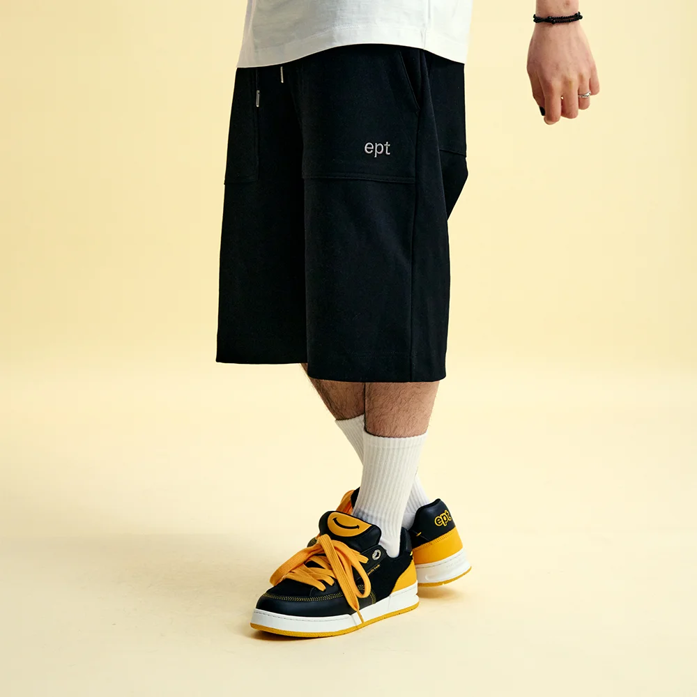 SEL SWEAT HALF PANTS (BLACK)