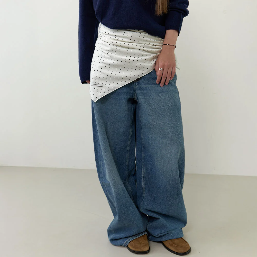 Dot Satin Big Scarf_2COL (L253MSF030)