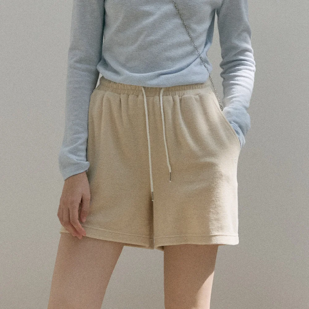 TERRY BANDING PANTS (butter beige)