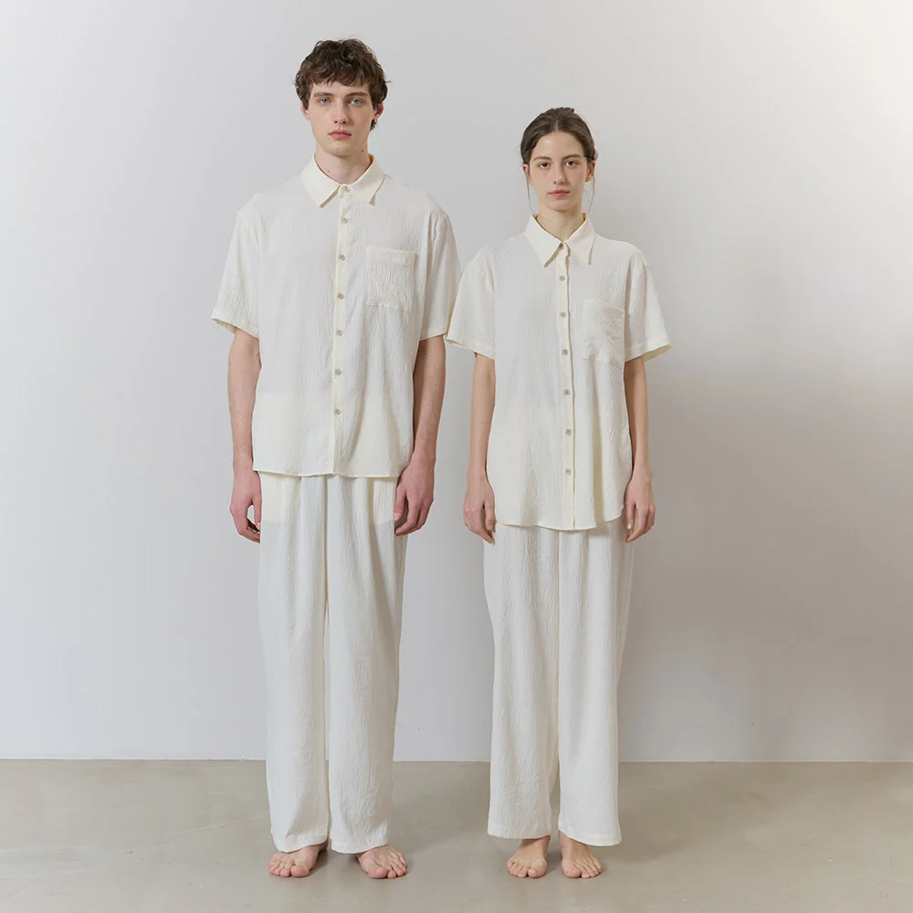 FIRST PAJAMA COUPLE SET_ecru