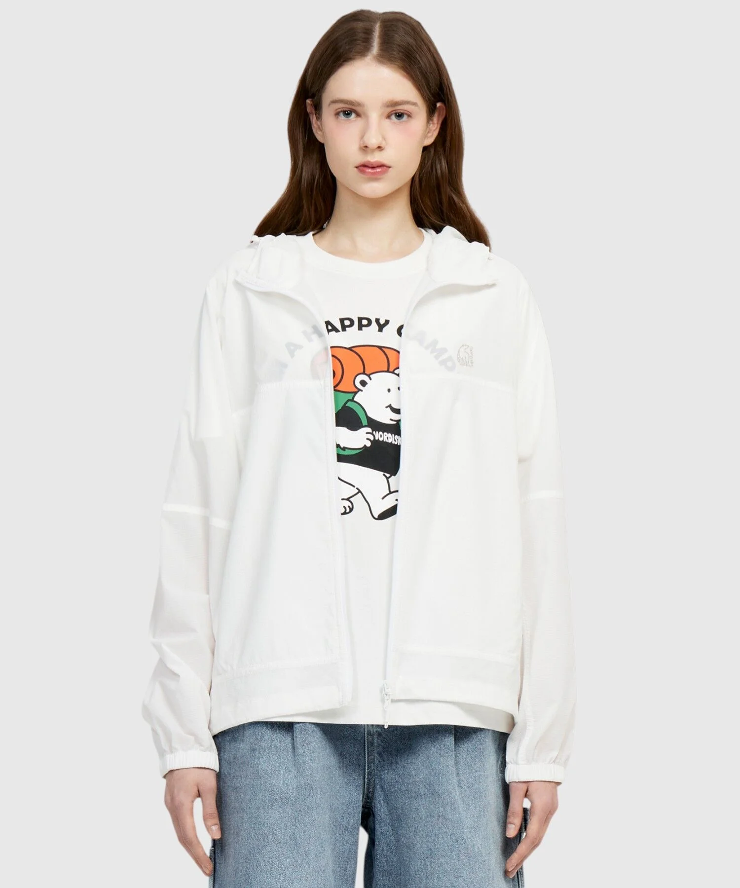 露營 連帽衫 輕量 外套 - U_Off White_OUM26121W3