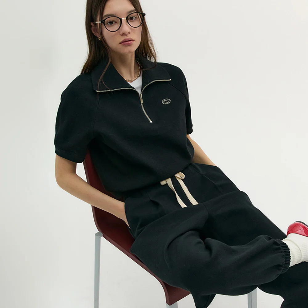 CASUAL STRING JOGGER PANTS (moat black)