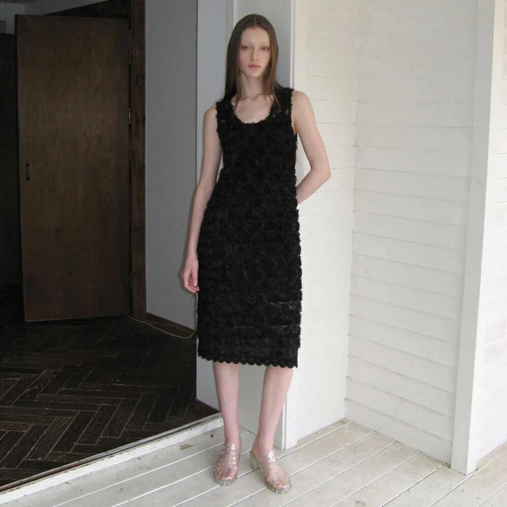 Flower Lace Dress (Black)