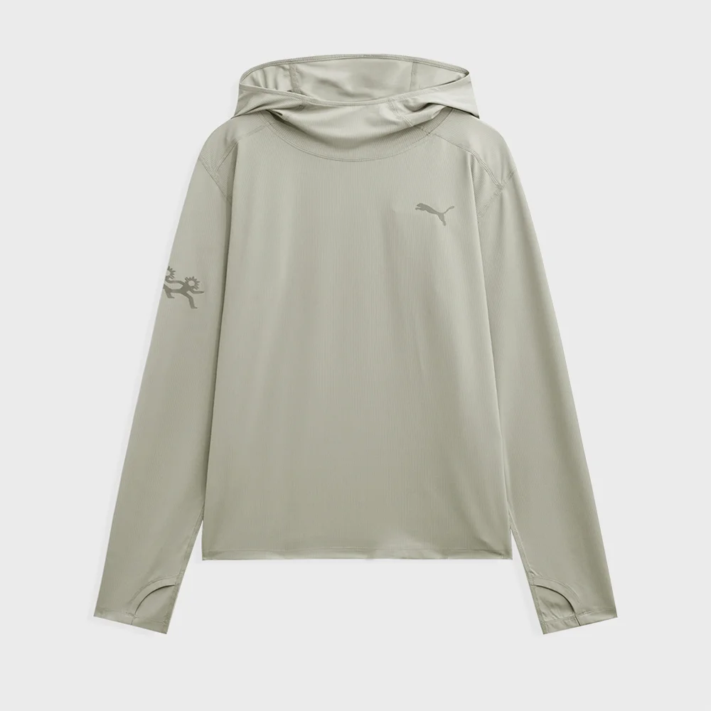 PUMA X Hello 日出 長袖 連帽衫 - Limestone 灰色 / 611922-01