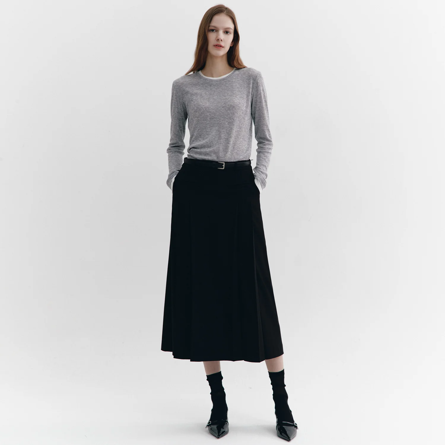 Layered T-shirts MELANGE GRAY