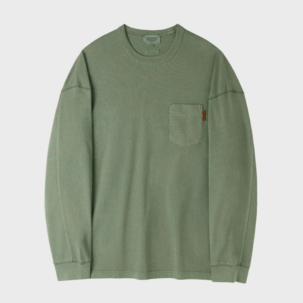 PIGMENT LONG SLEEVE T-SHIRT - GREEN (P253UTS403)