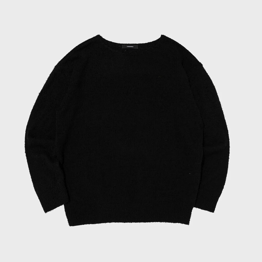 BOUCLE ROUND KNIT (BLACK)