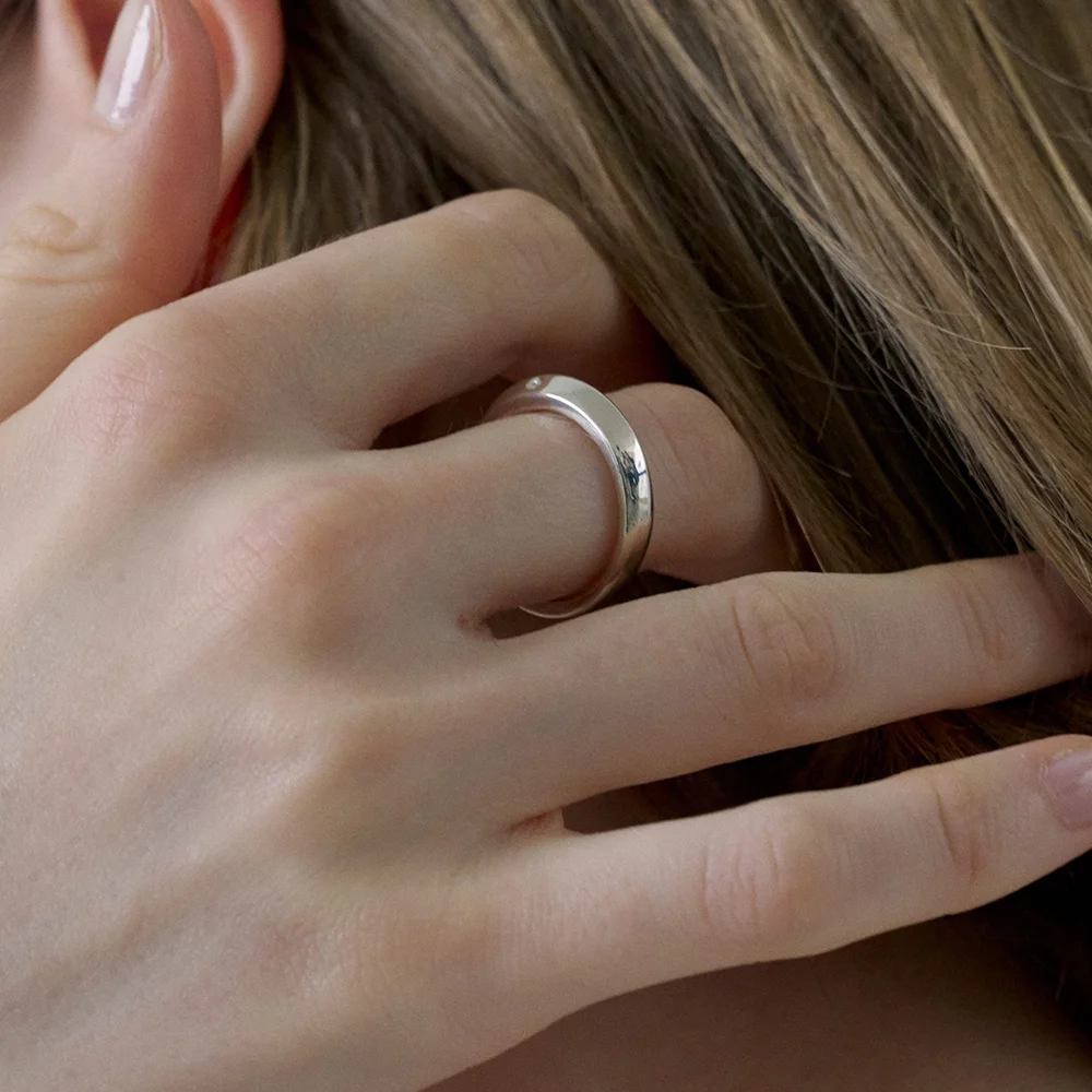 925silver SPLIT VOLUME RING