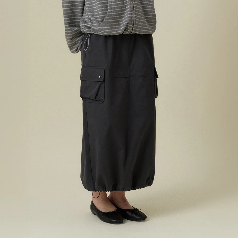 DUI ANORAK SKIRT_NAVY