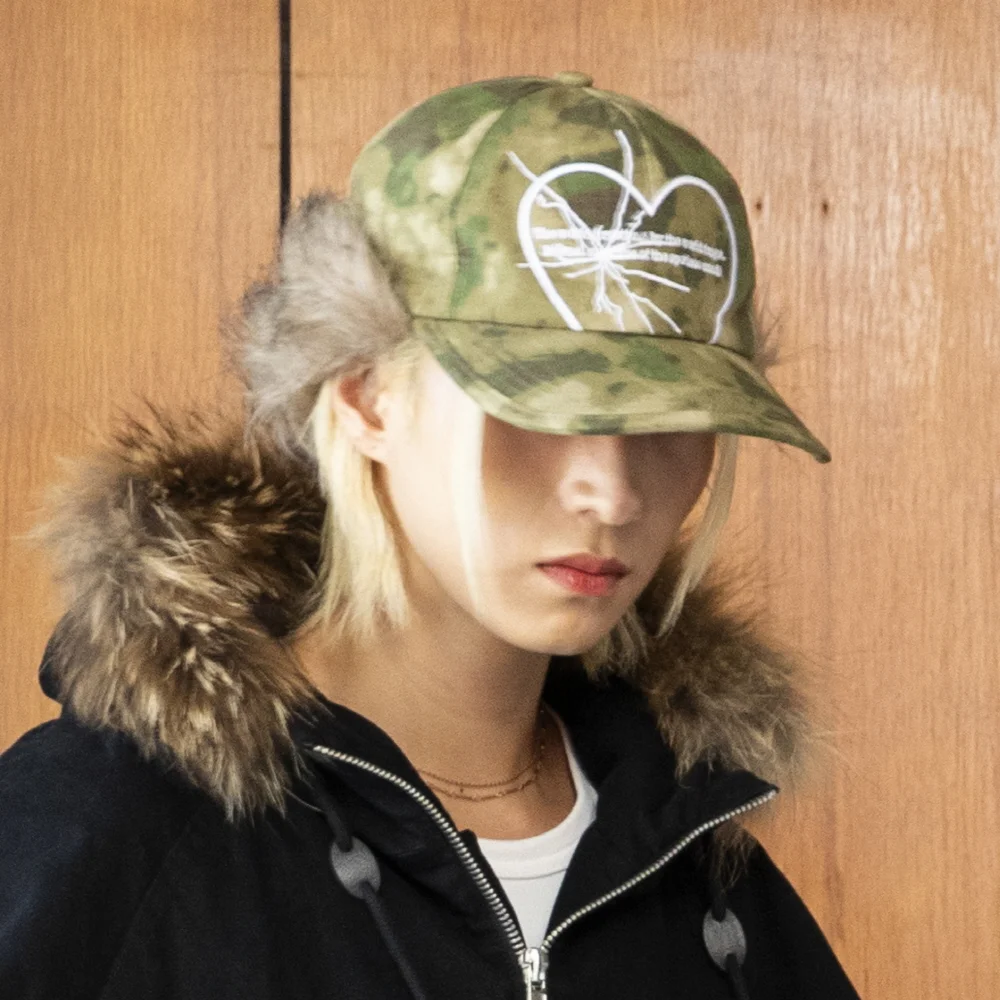 GC039 迷彩 陽光 心形 Trapper 帽 (CAMO)