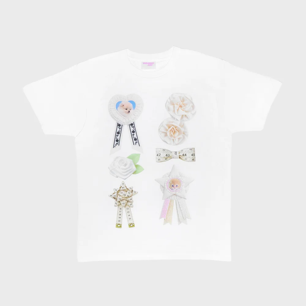 white rosette t-shirts