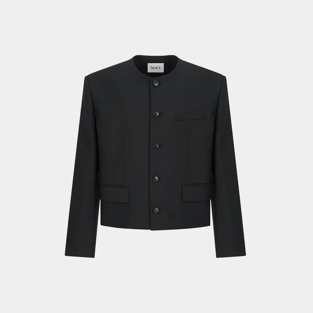 PURE COLLAR VERANO WOOL TAILORED JACKET - STRIPE