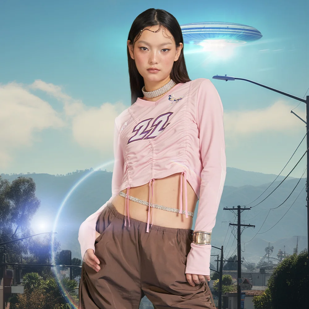 SHIRRING SPORTY T-SHIRT PINK BP3CL011