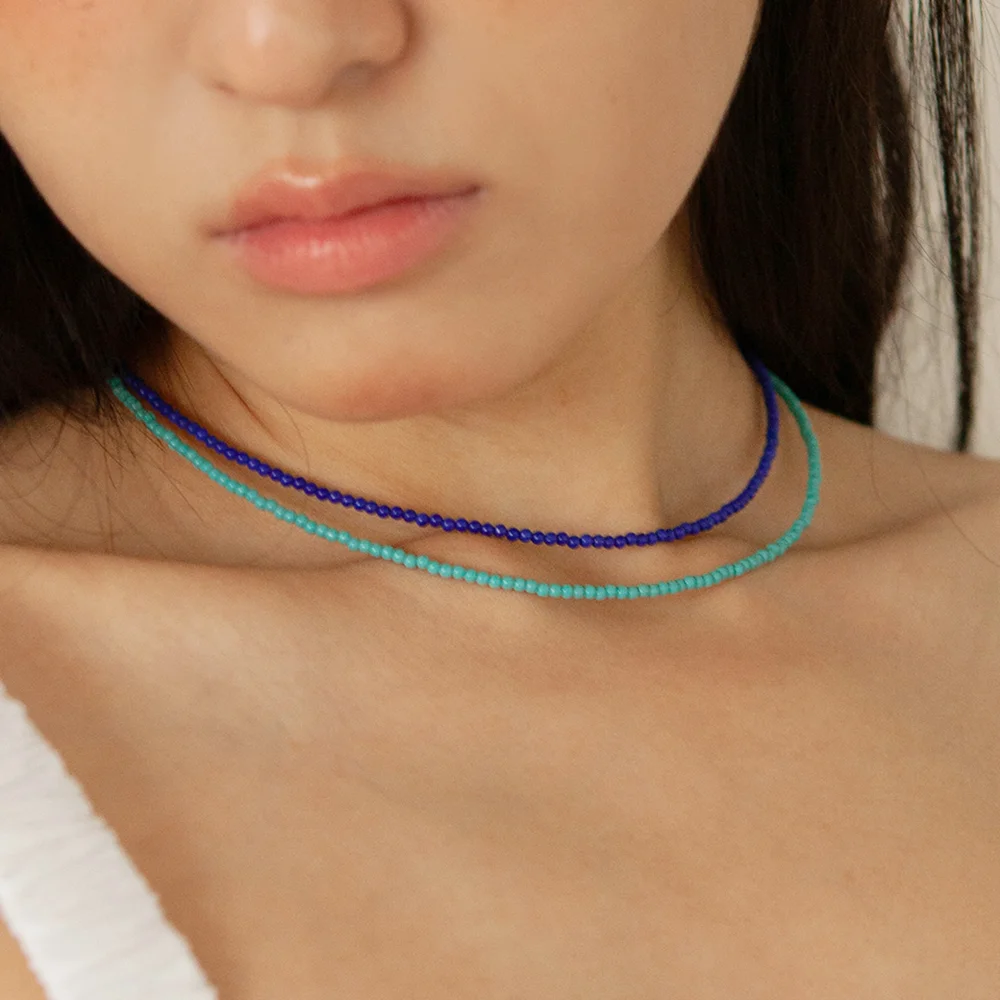 ocean beads necklace (2color)