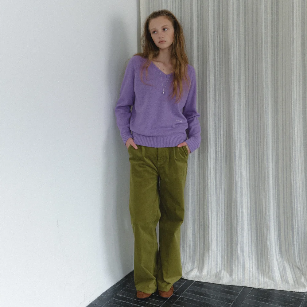 1次預訂 Camille Corduroy Pants_olive