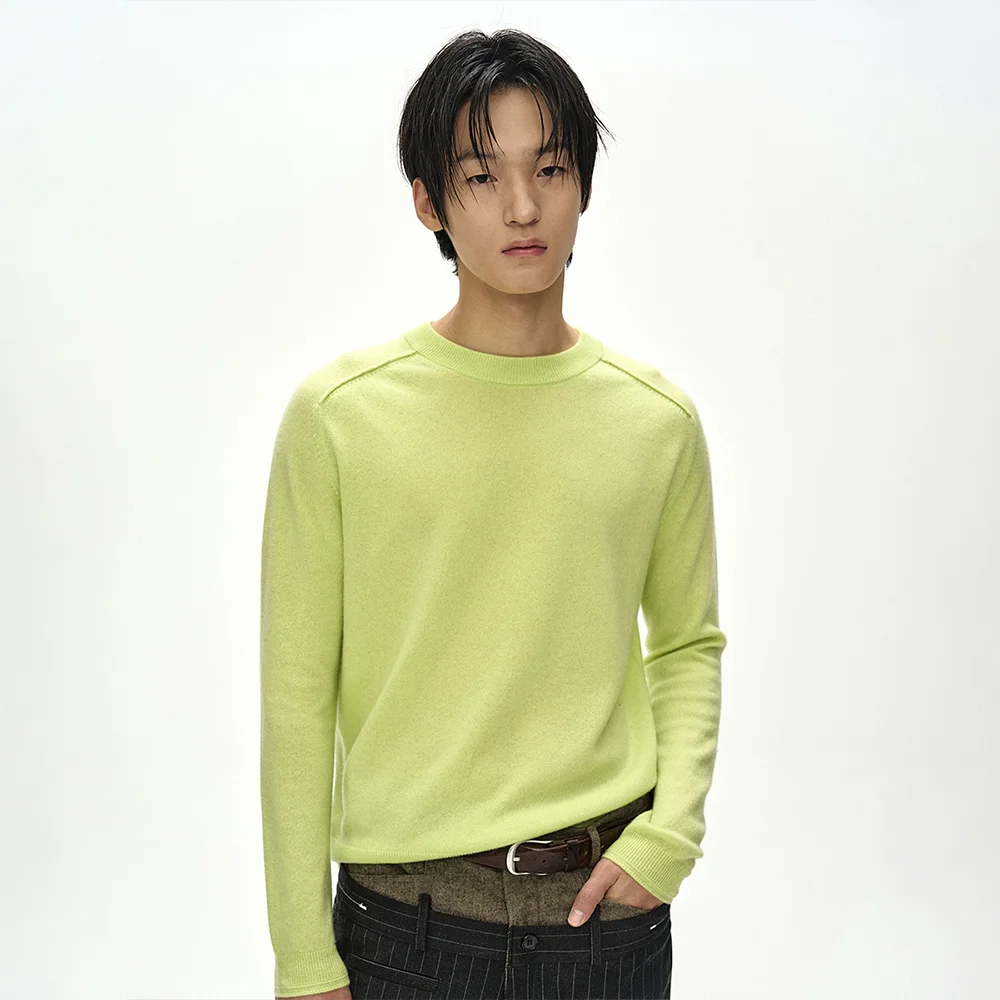 SHANE CASHMERE CREW-NECK SWEATER (LEMON)