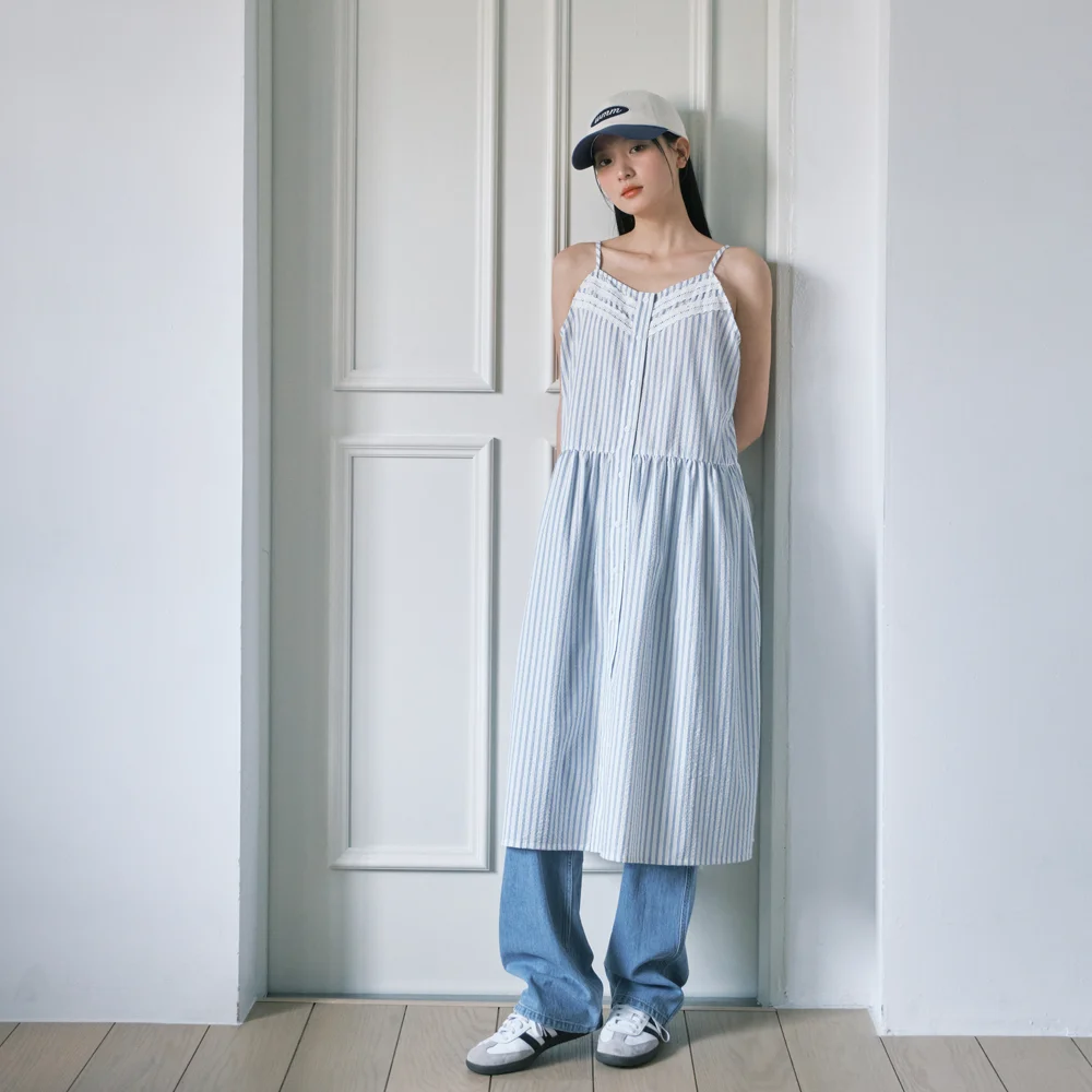 Button Layered One-Piece_BLUE