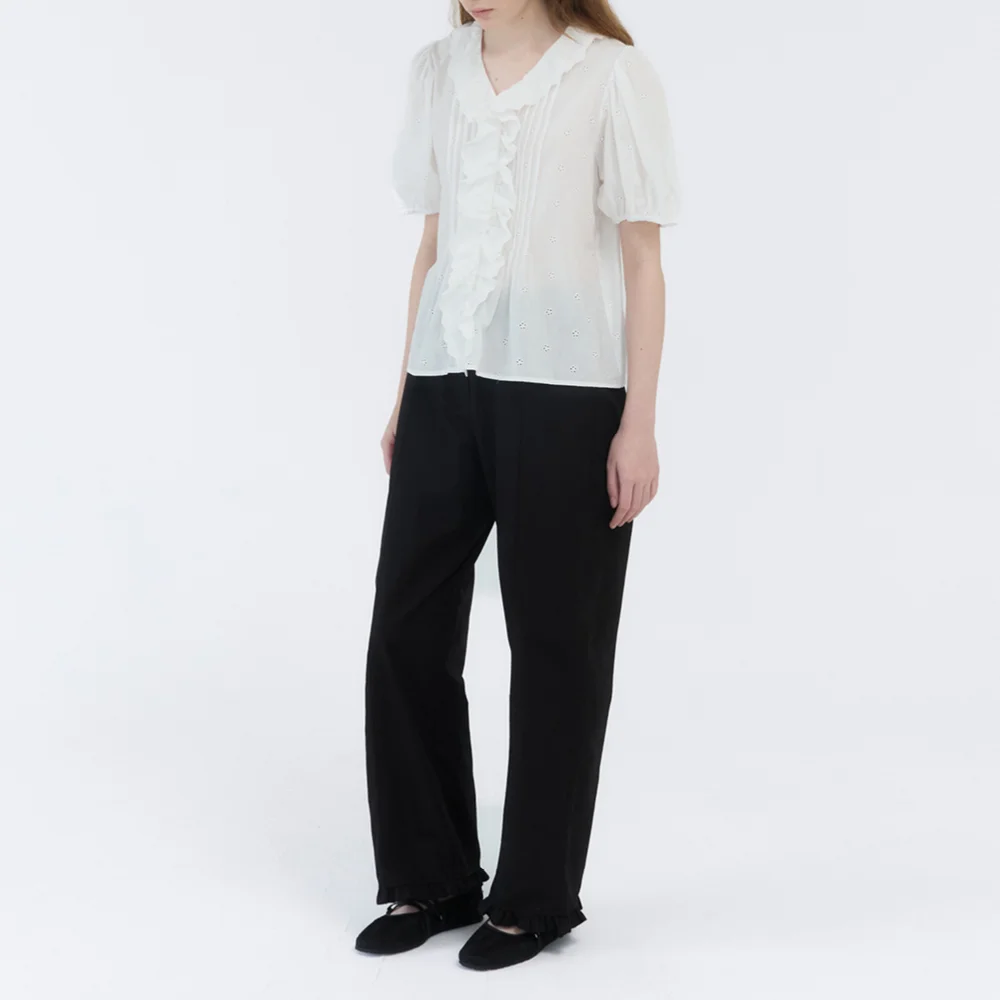 FRILL PANTS / BLACK